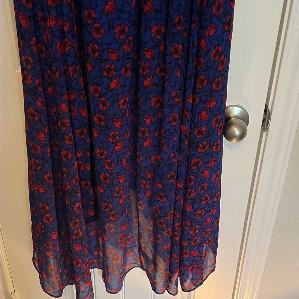 Disney Blue Maxi Dress with Red Floral Print - Picture 12 of 14